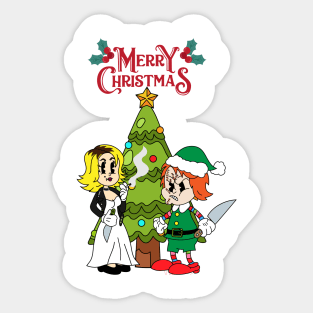 Chucky & Tiffany X-mas Sticker